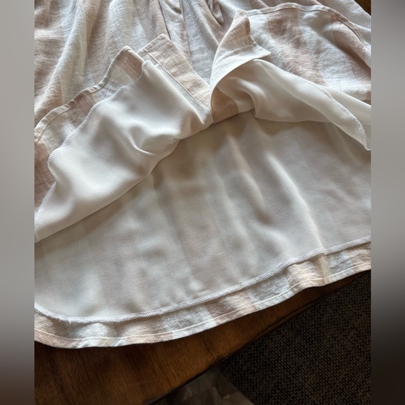 98. Melissa Nepton Dress Large NWT Cream/white Stripe - Picture 3 of 9